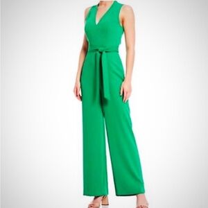 Antonio Melani Green Jumpsuit Sam V Neck w tie 3.99 shipping till 840 AM EST 2/1